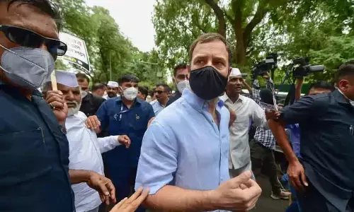 TPCC leaders hold rally in Delhi is support of Rahul