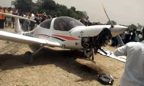 Light aircraft crash-lands in Amethi, pilot safe
