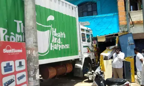 Milk tanker rams into shops, 2 killed