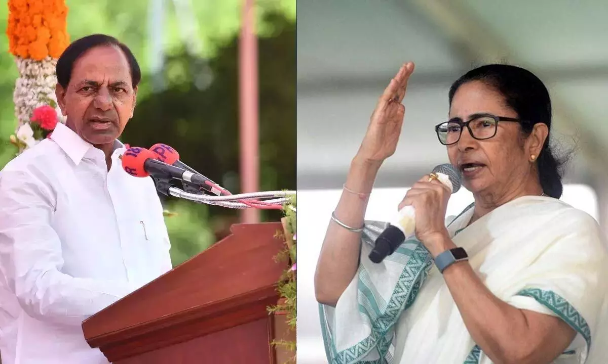 TRS president KCR and West Bengal CM Mamata Banerjee