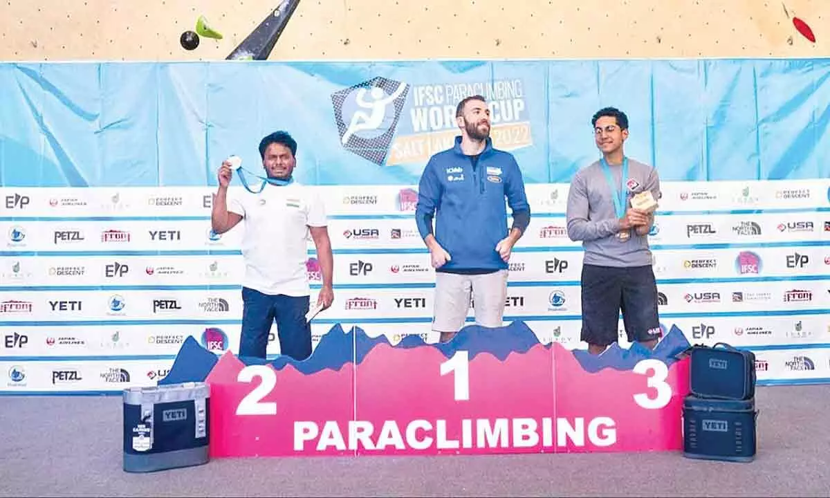 Bluru boy wins silver medal at IFSC Para-climbing World Cup