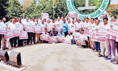 A poster on the Ukku stir was unveiled in Visakhapatnam on Friday