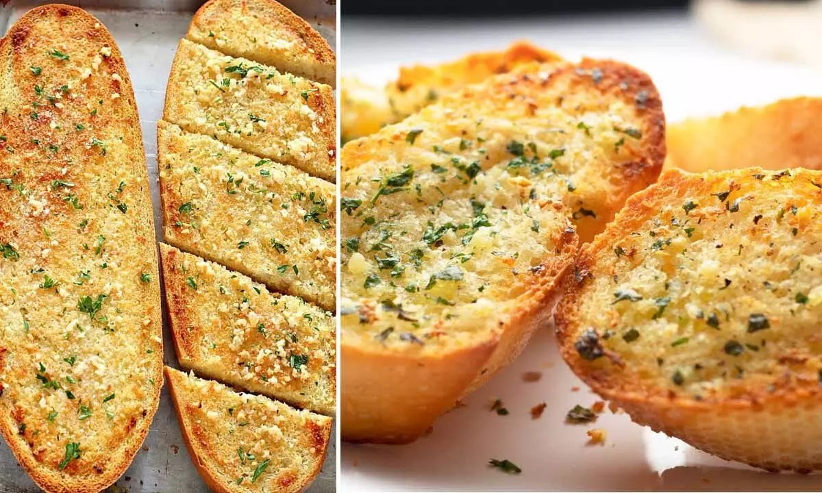 Learn to make Garlic Bread, restaurant style without Oven