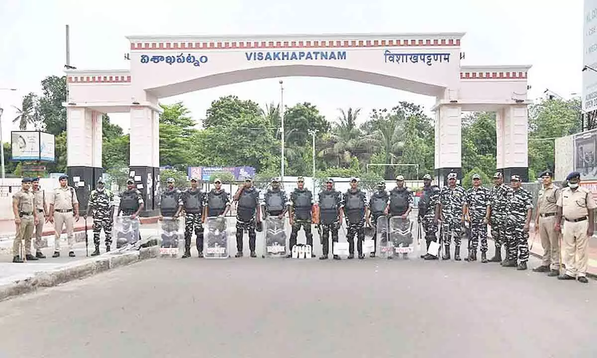 Security beefed up at Visakhapatnam railway station on Saturday