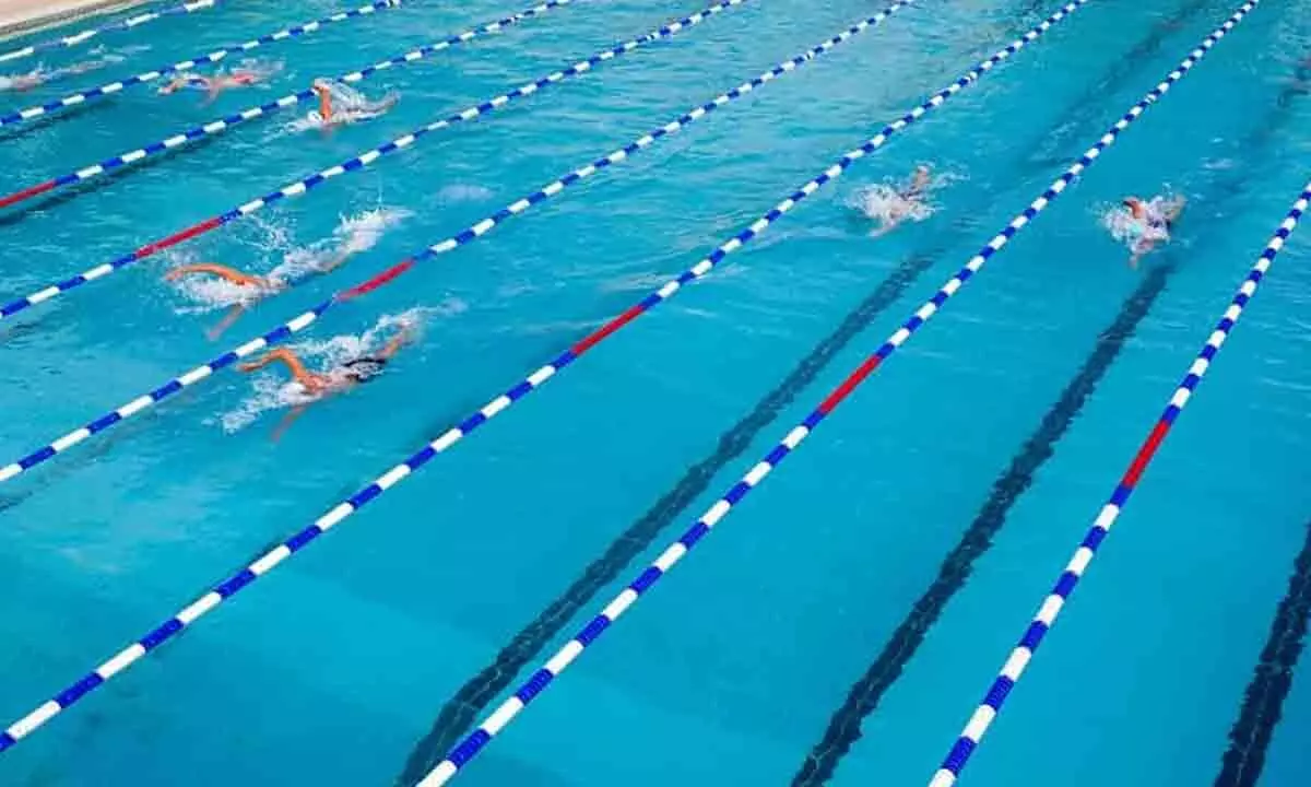 Young swimmers hone skills at swimming camp