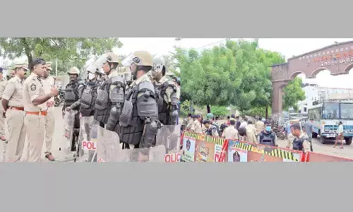 Tight security at railway and bus stations. 144 section imposed since Sunday