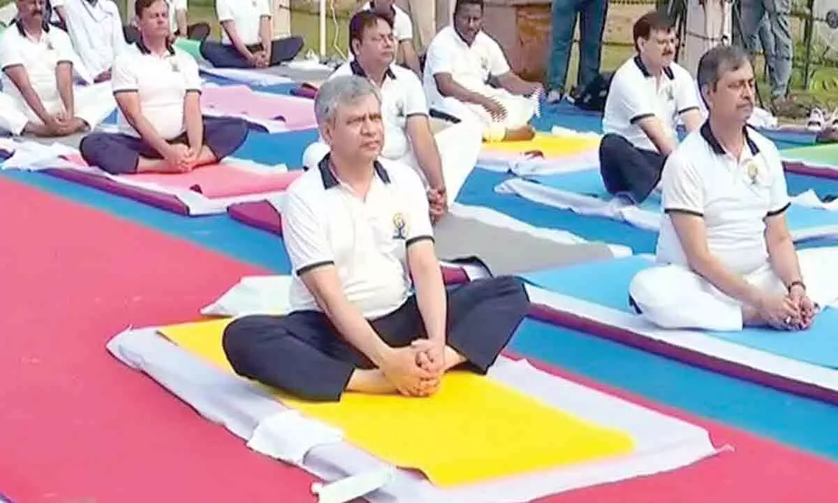 Thousands gathered at historical sites in Odisha, including the Jagannath temple in Puri and Sun Temple in Konark, for the International Yoga Day.