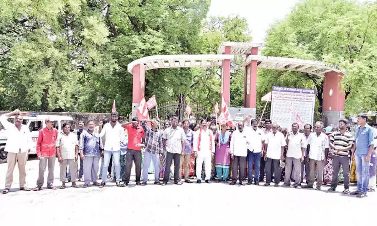 Threaten indefinite strike from July 1 their demands including regularisation of services of contract and outsourced staff are not met by the govt