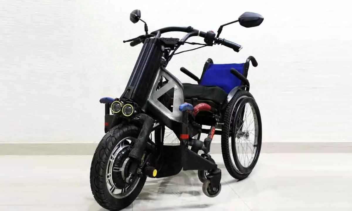 Motorized Electric Wheelchair for Disabled people by a Start-up at IIT Madras
