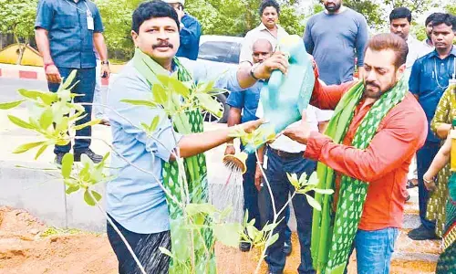 Hyderabad: Salman takes part in Green India Challenge