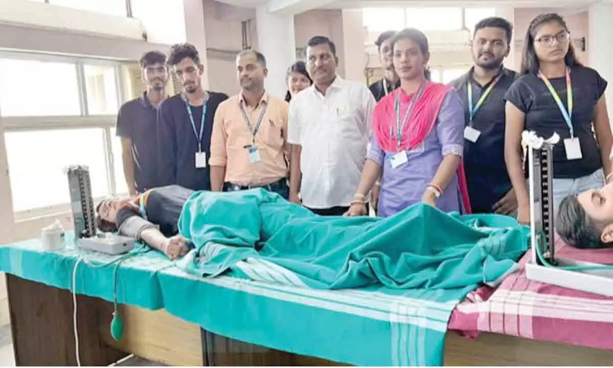 A total of 115 units of blood were collected from the students of National Institute of Science & Technology (NIST) at a camp organised at NIST, in association with NSS club, on June 23.