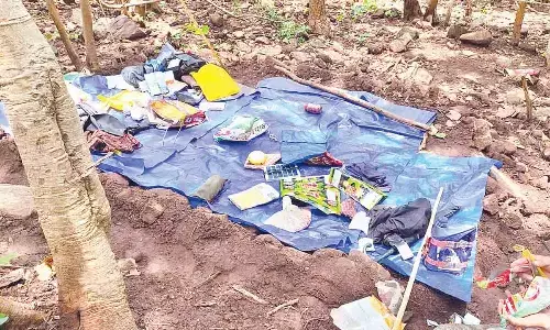 A Maoist camp busted by SOG and DVF in M Rampur police station area of Kalahandi district in Labanagada forest near Mundamaska.