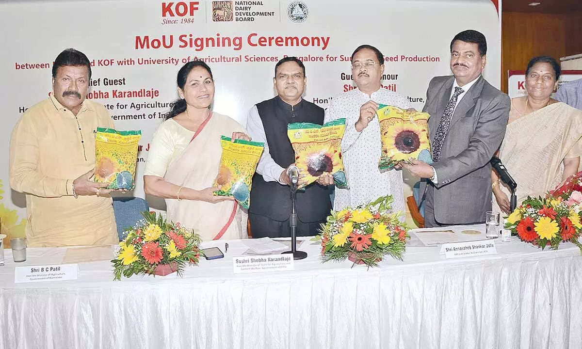 NDDB inks MoU with University of Agricultural Sciences for sunflower seed production