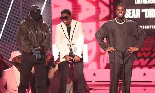 BET Awards 2022: Kanye West Surprises With His Full-Coverage Attire And Pays Tribute To Sean Diddy…