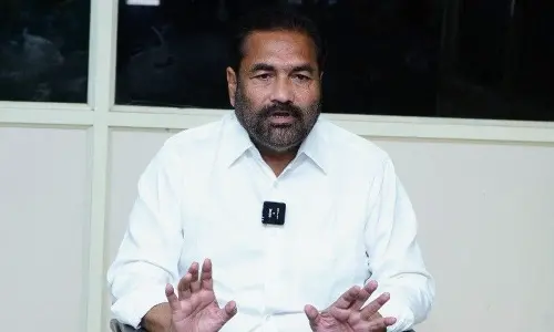 Nellore rural MLA Kotamreddy Sridhar Reddy addressing the media in Nellore city on Tuesday