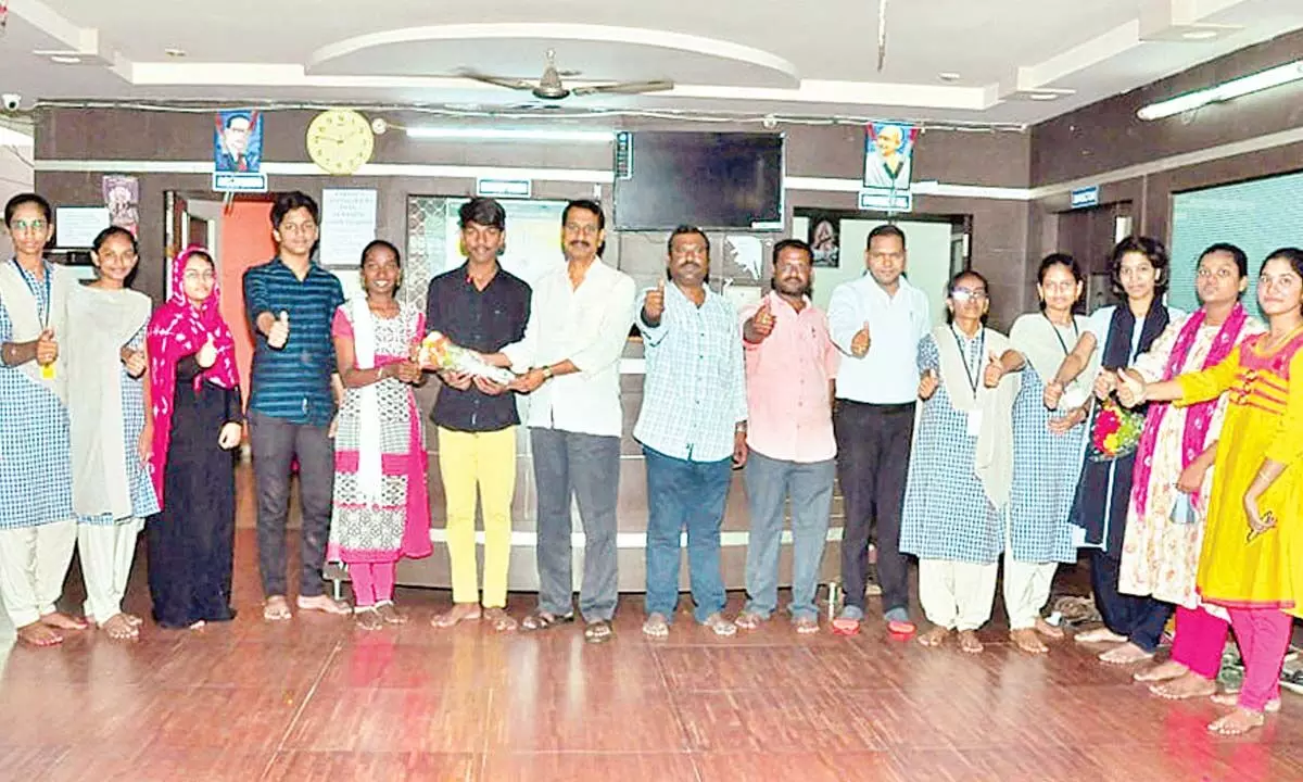 Krishnaveni students bag  State-level ranks