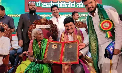 MP Santosh honoured for continuing legacy of green warrior Thimmakka