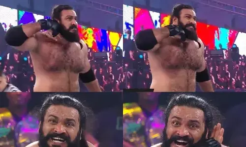 WWE NXT Wrestler Sanga Mimics Pushpas Thaggedele