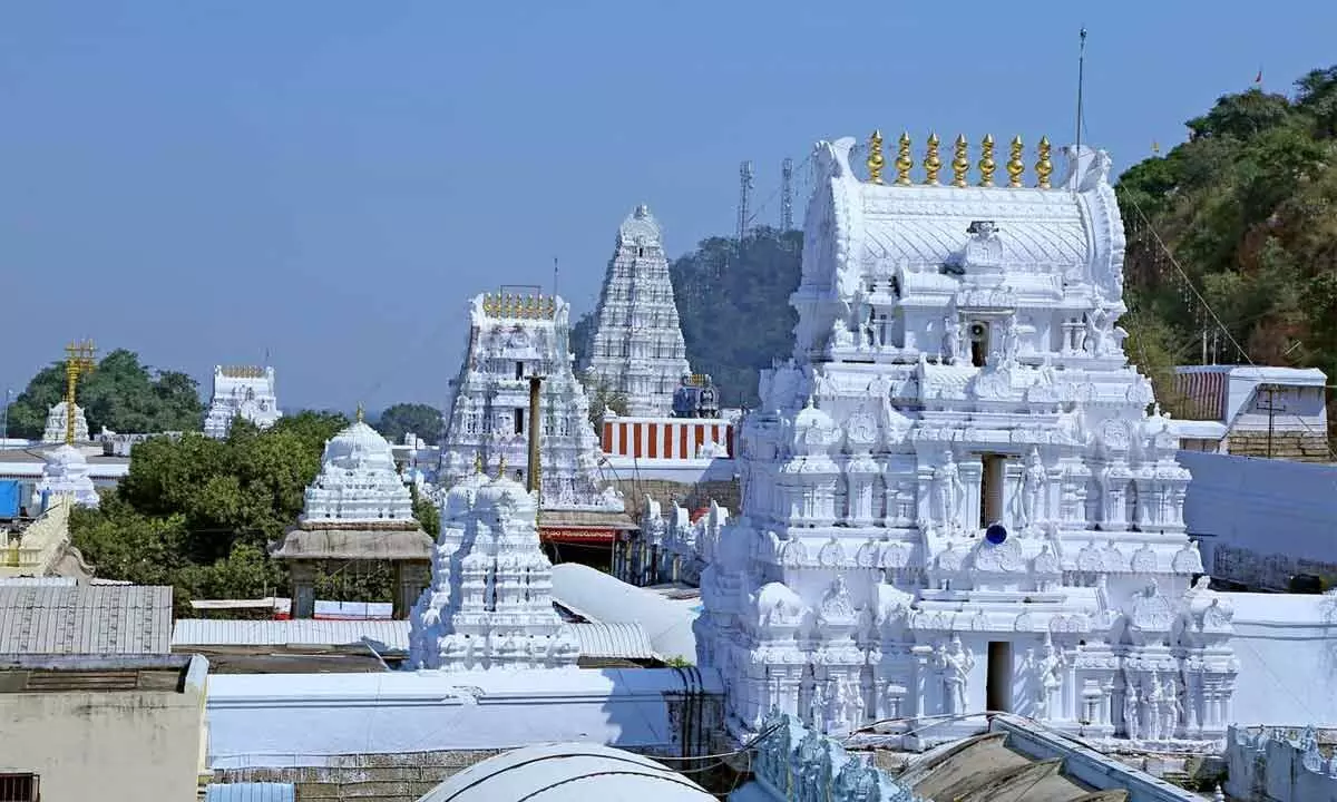 A view of the Srikalahastidevasthanam.