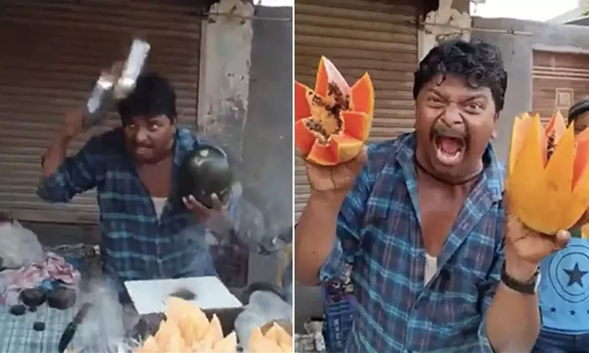 Watch The Trending Video Of A Fruit Seller