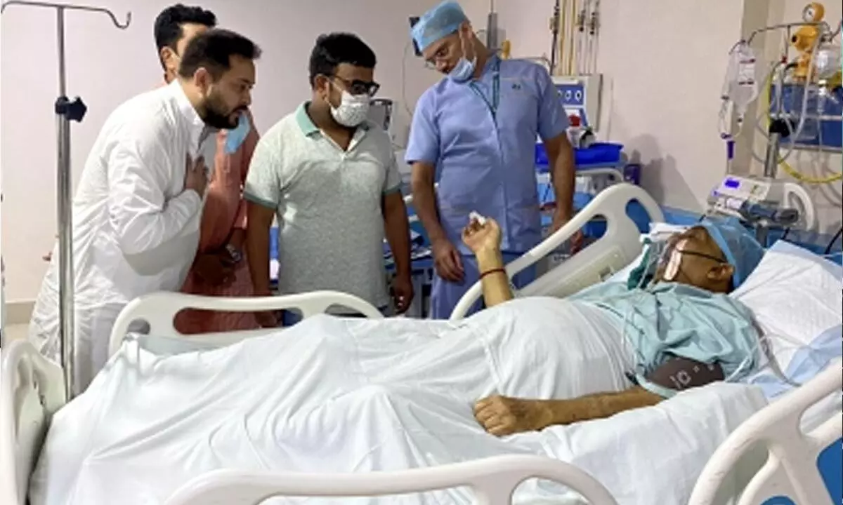 Lalu Prasads health improving, says Tejashwi Yadav