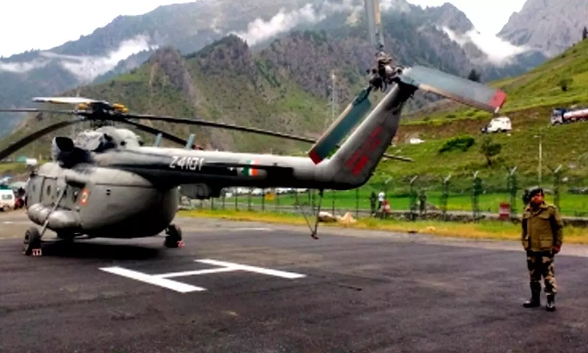 BSF chopper pressed to transport injured Amarnath pilgrims