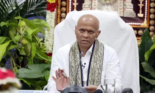 TTD EO AV Dharma Reddy taking part in the ‘Dial Your EO’ programme in Tirumala on Saturday