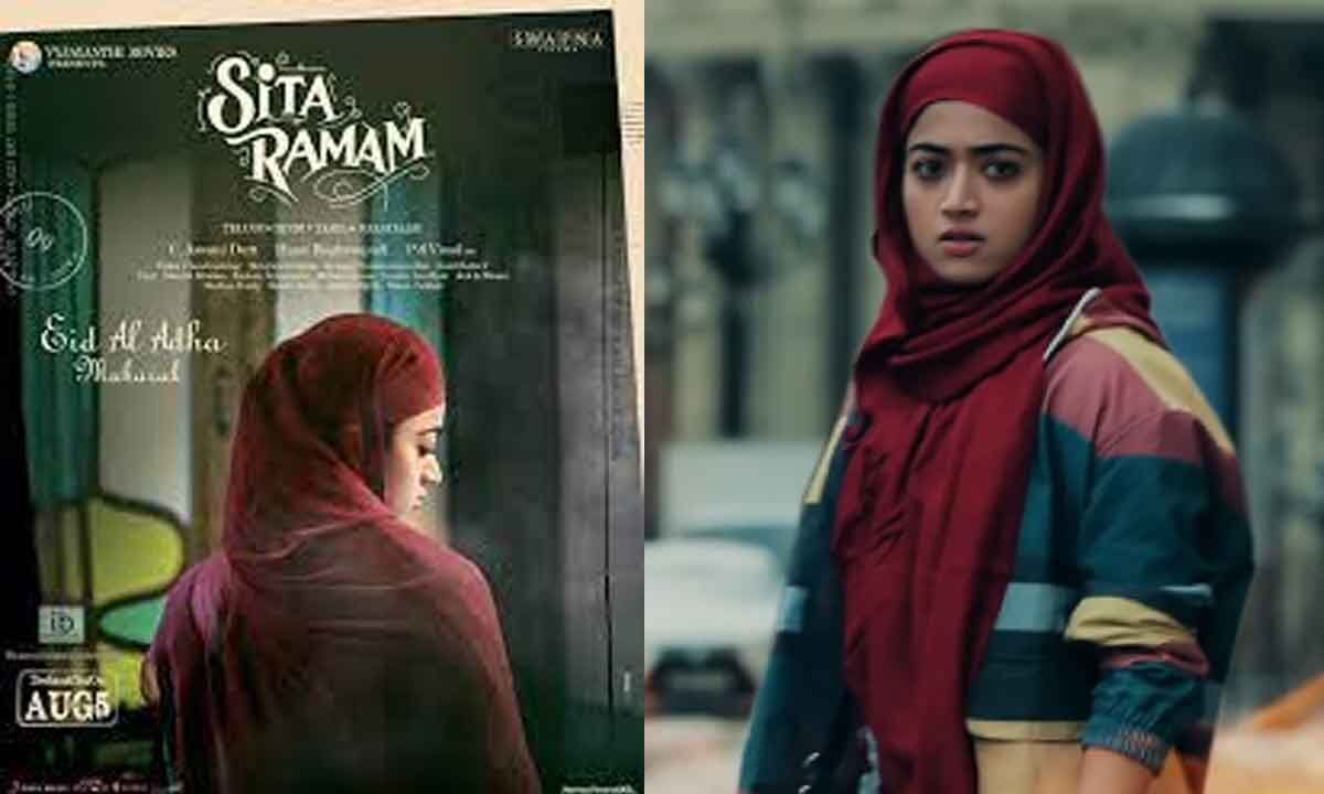 Sita Ramam The First Look Poster Of Rashmika Aka Afreen From The Movie Is Unveiled On The