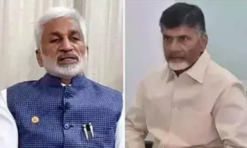 L: Vijayasai Reddy; R: Chandrababu naidu