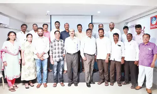 Director (Training) and Lead Faculty D Bal Reddy along with participants of Vaktha progamme in Hyderabad on Sunday