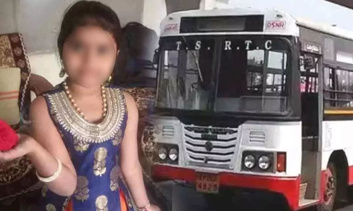 RTC bus mows down 10-yr-old girl in Sangareddy