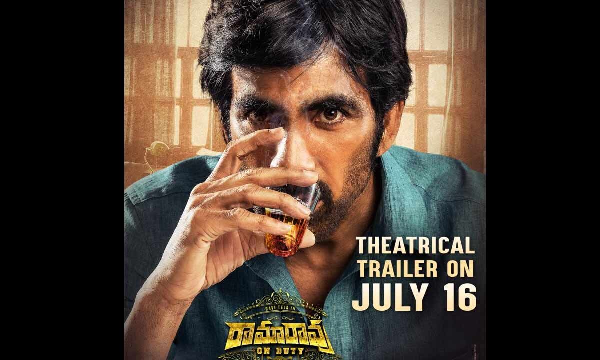 Mass Maharaja Ravi Teja's Ramarao On Duty Trailer Will Be Out On This Date