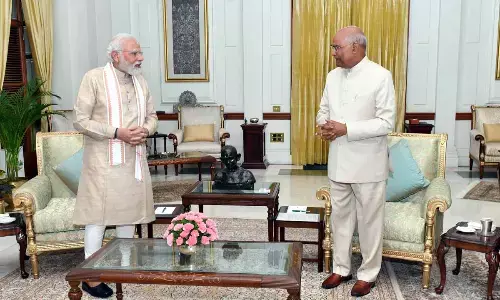 PM Narendra Modi calls on President Kovind
