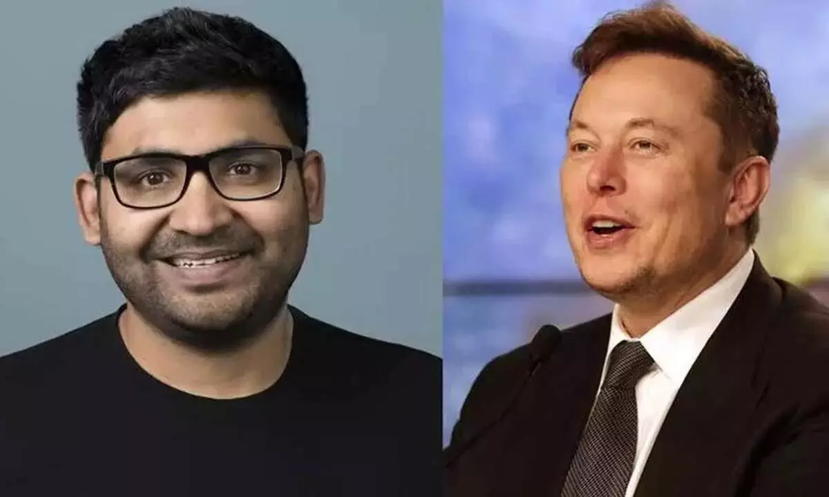 Twitter CEO Parag Agrawal and Tesla CEO Elon Musk