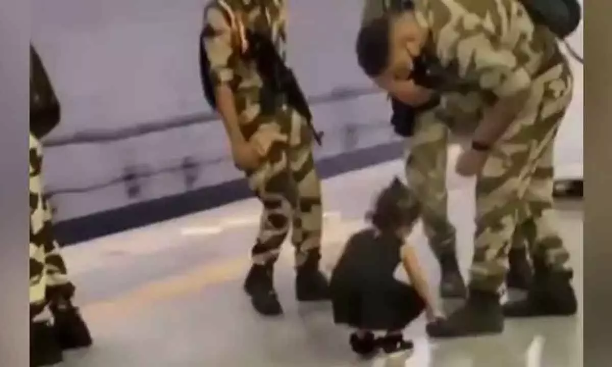 Watch The Trending Video Of A Girl Touching Army Personnels Feet