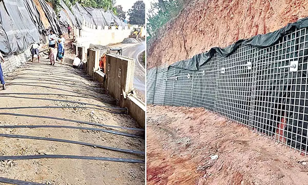Madikeri DC office retaining wall on the verge of collapse