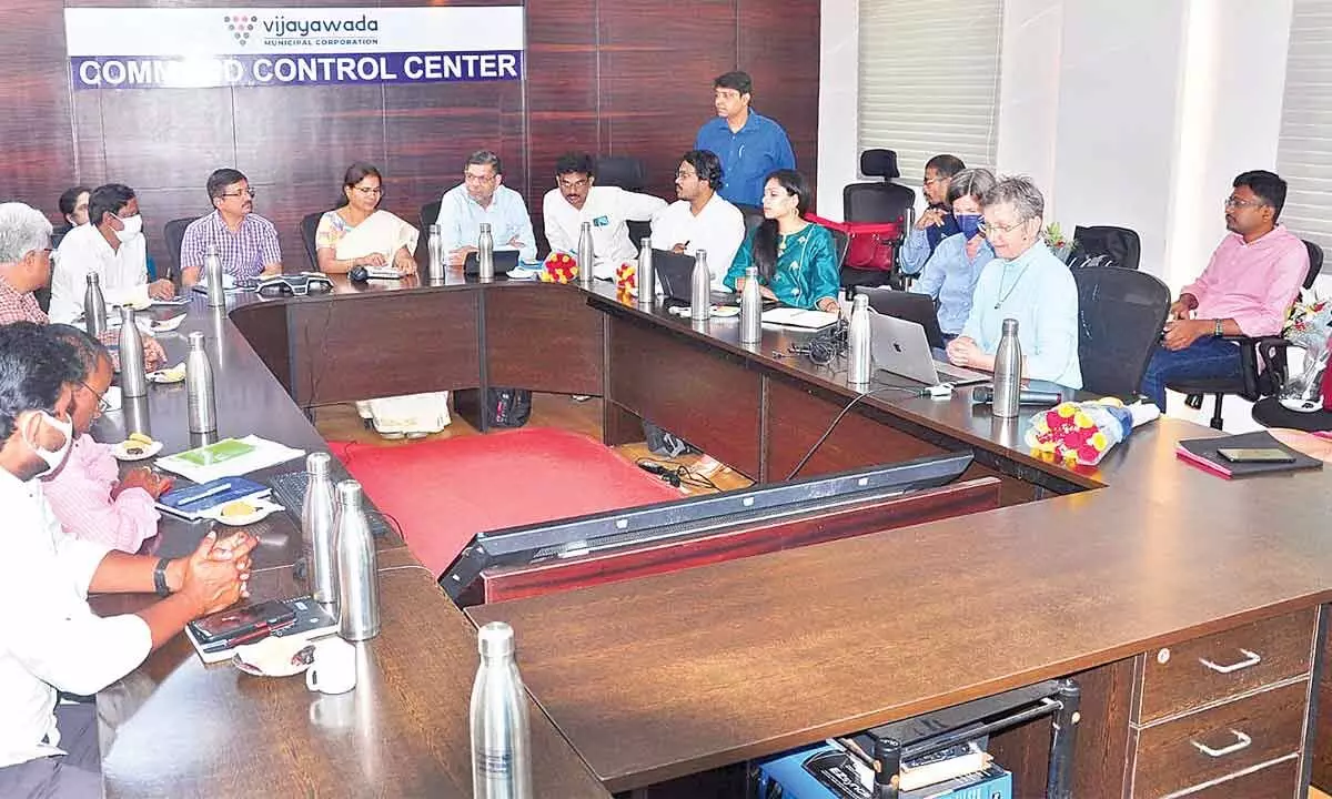 UNIDO and VMC officials attending a workshop at VMC office in Vijayawada on Tuesday
