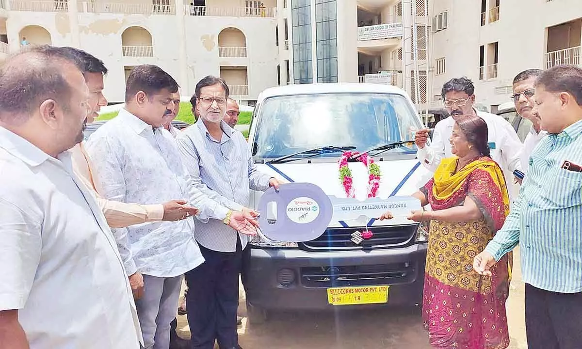 MLA Mohammed Moazam Khan distributes vehicles under Dalit Bandhu scheme