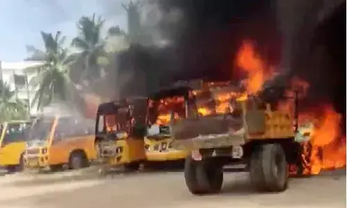 A mob went on a rampage on the campus of the school following the students death