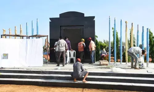 Arrangements for a plaque at Ramayapatnam on Tuesday