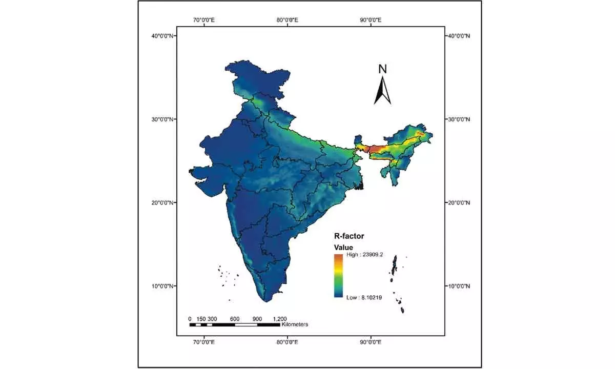 Researchers develop map to highlight areas prone to rainfall-induced erosion in India