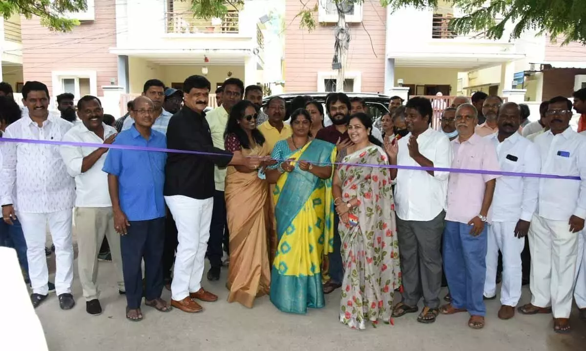 MLA Mynampally Hanumantha Rao inaugurates CC roads in Neredmet division