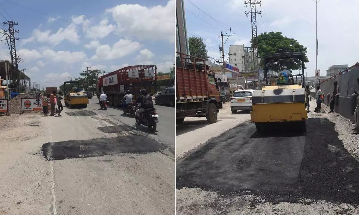 GHMC teams swing into action, fills up 3,094 potholes in Hyderabad city