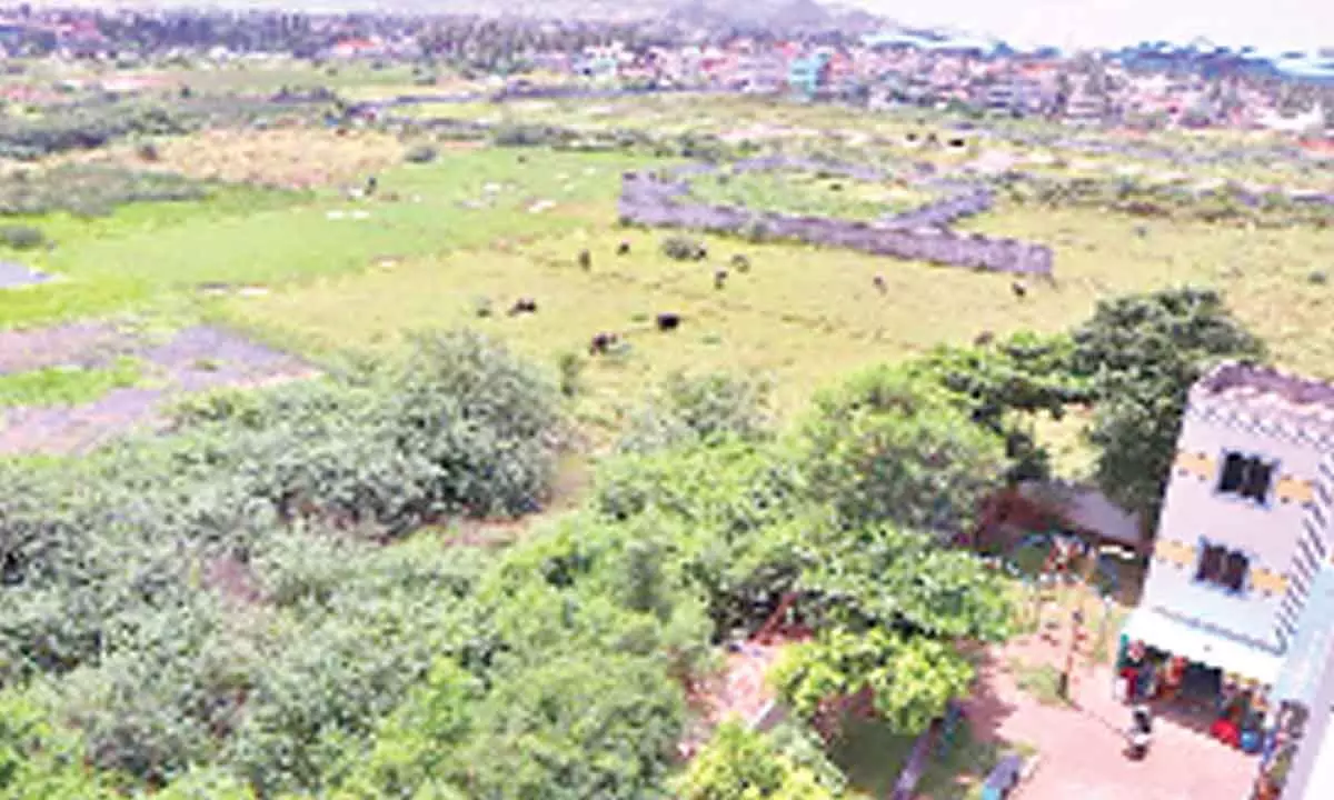 A view of the proposed site for the ESI hospital in Visakhapatnam