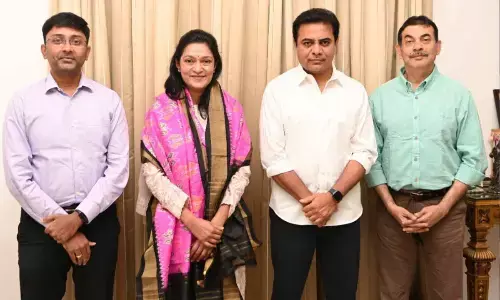 Minister KTR with MD of pharma company Biological E.