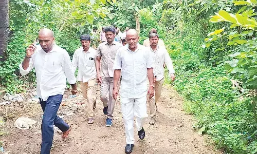 Deputy Chief Minister B Mutyala Naidu visiting Tenugupudi village of Madugula constituency in Anakapalli district on Friday