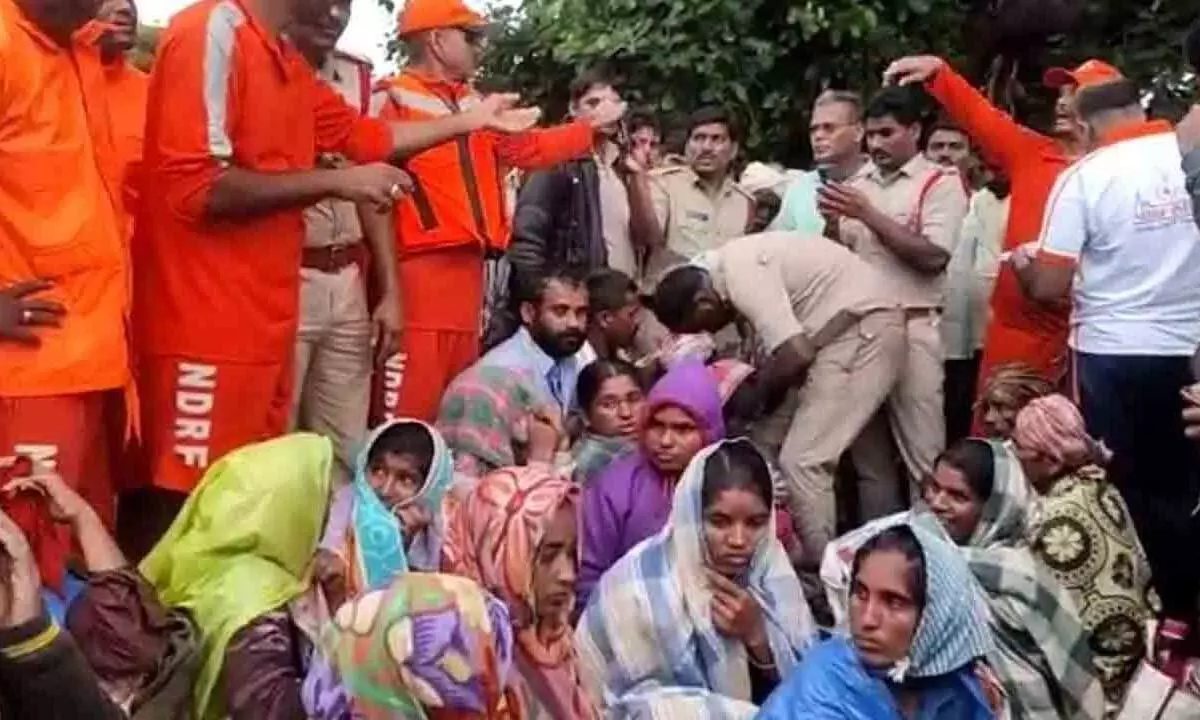 The labourers who were rescued by NDRF teams