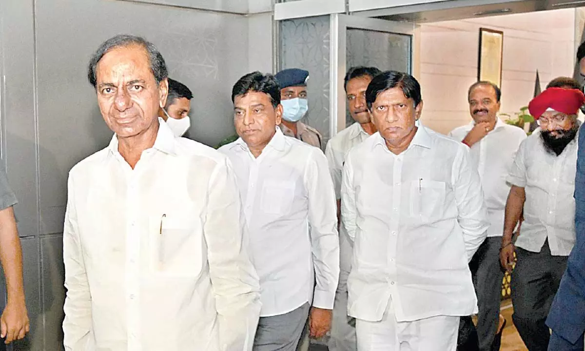 Chief Minister K Chandrashekar Rao reaches Delhi late on Monday