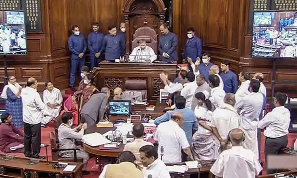 19 Oppn members in Rajya Sabha suspended for a week