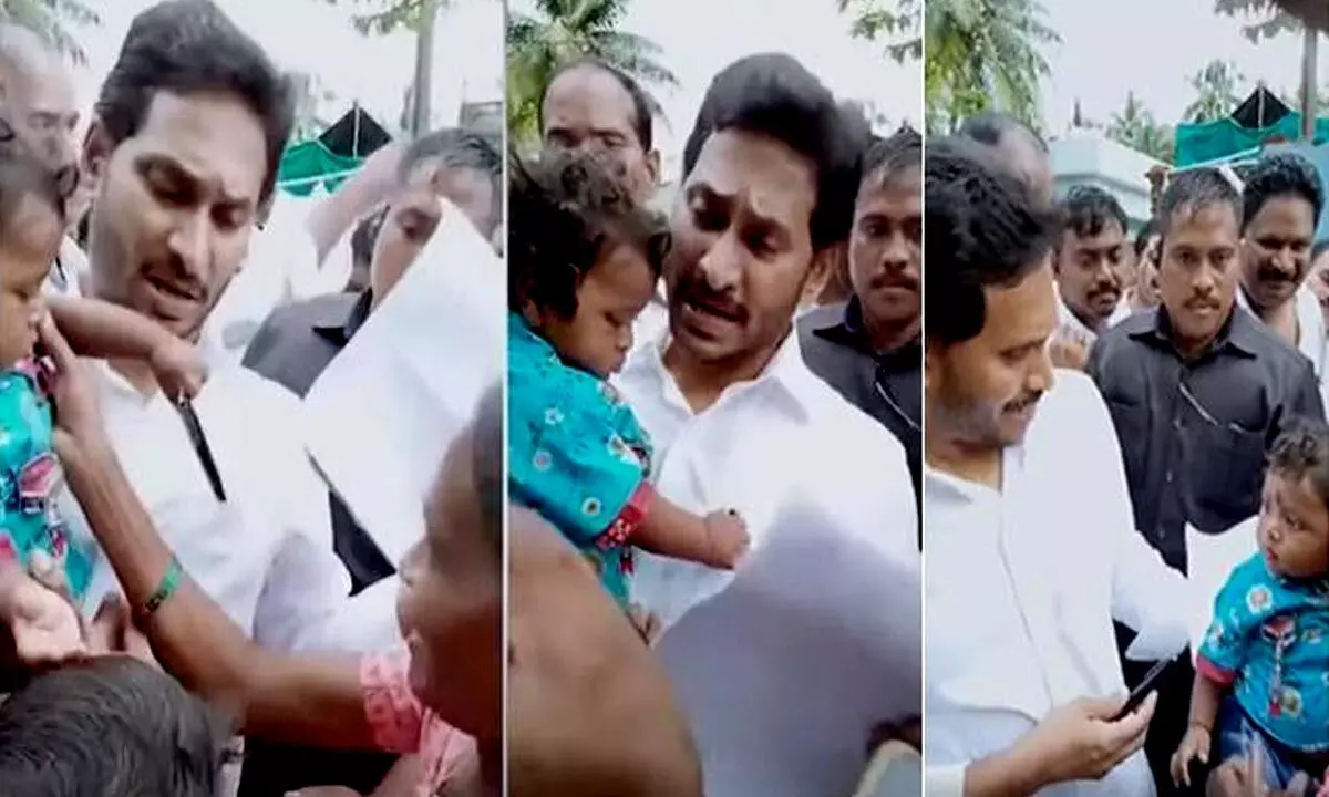 YS Jagan gifts eight-month old his costly pen in Konaseema